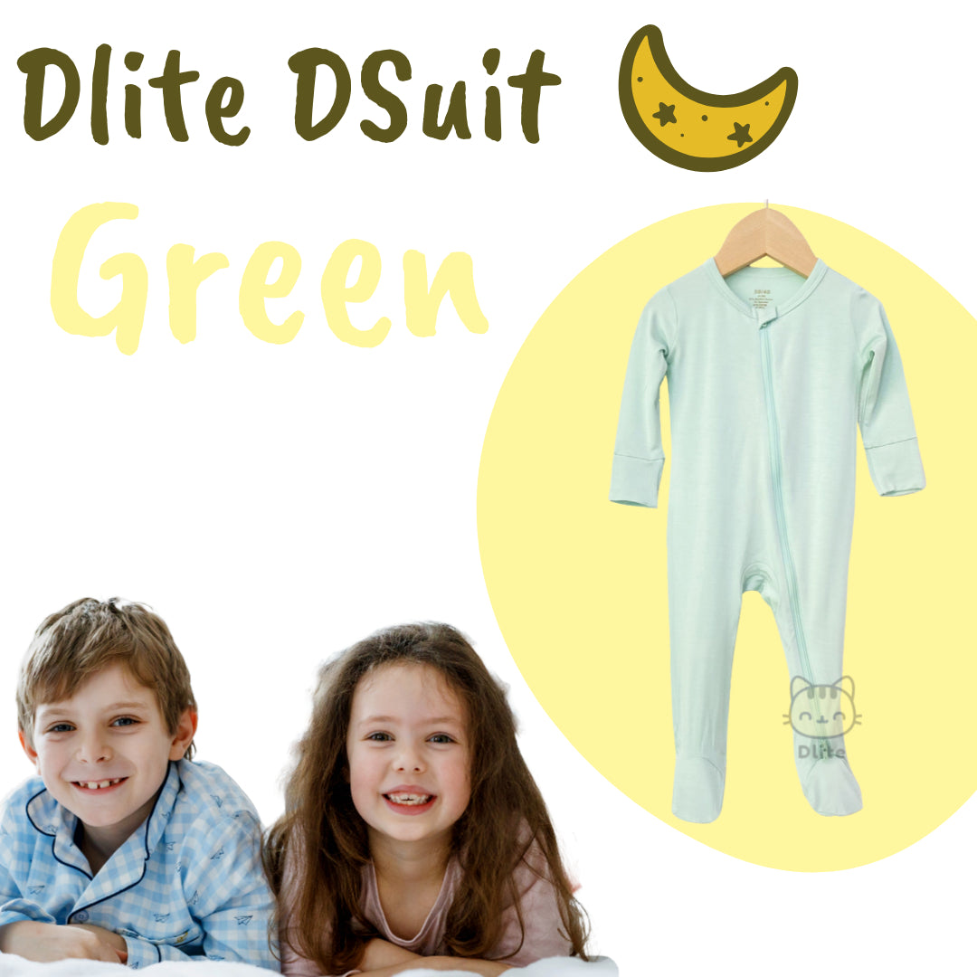 ✅Dlite DSuit OEKO Tex Organic Bamboo Kids Sleepsuit Footed Pyjamas Hypo Allergenic & Anti Bacterial