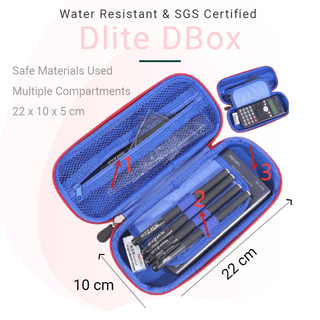 ✅ Dlite DBox Kids Pencil Case Waterproof Big 3D Pencil Box Goodie Bag Gifts Set Christmas Gifts