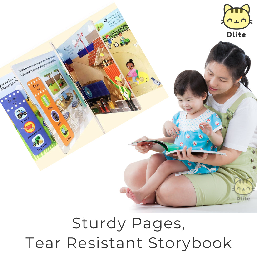 Dlite DBook Interactive Kids Storybook Popular Nursery Rhythm With Slide & Pull Kids Gift