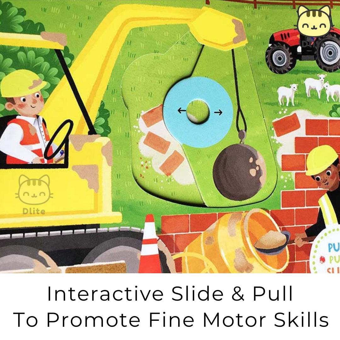 Dlite DBook Interactive Kids Storybook Popular Nursery Rhythm With Slide & Pull Kids Gift