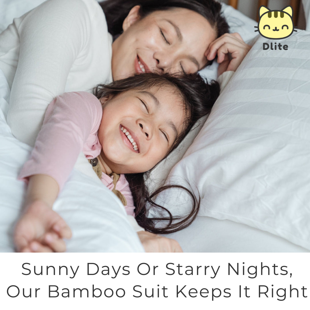✅Dlite DSuit OEKO Tex Organic Bamboo Kids Sleepsuit Footed Pyjamas Hypo Allergenic & Anti Bacterial