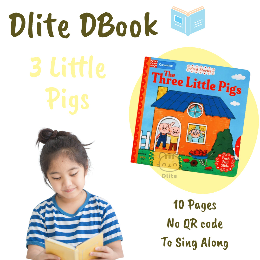 Dlite DBook Interactive Kids Storybook Popular Nursery Rhythm With Slide & Pull Kids Gift
