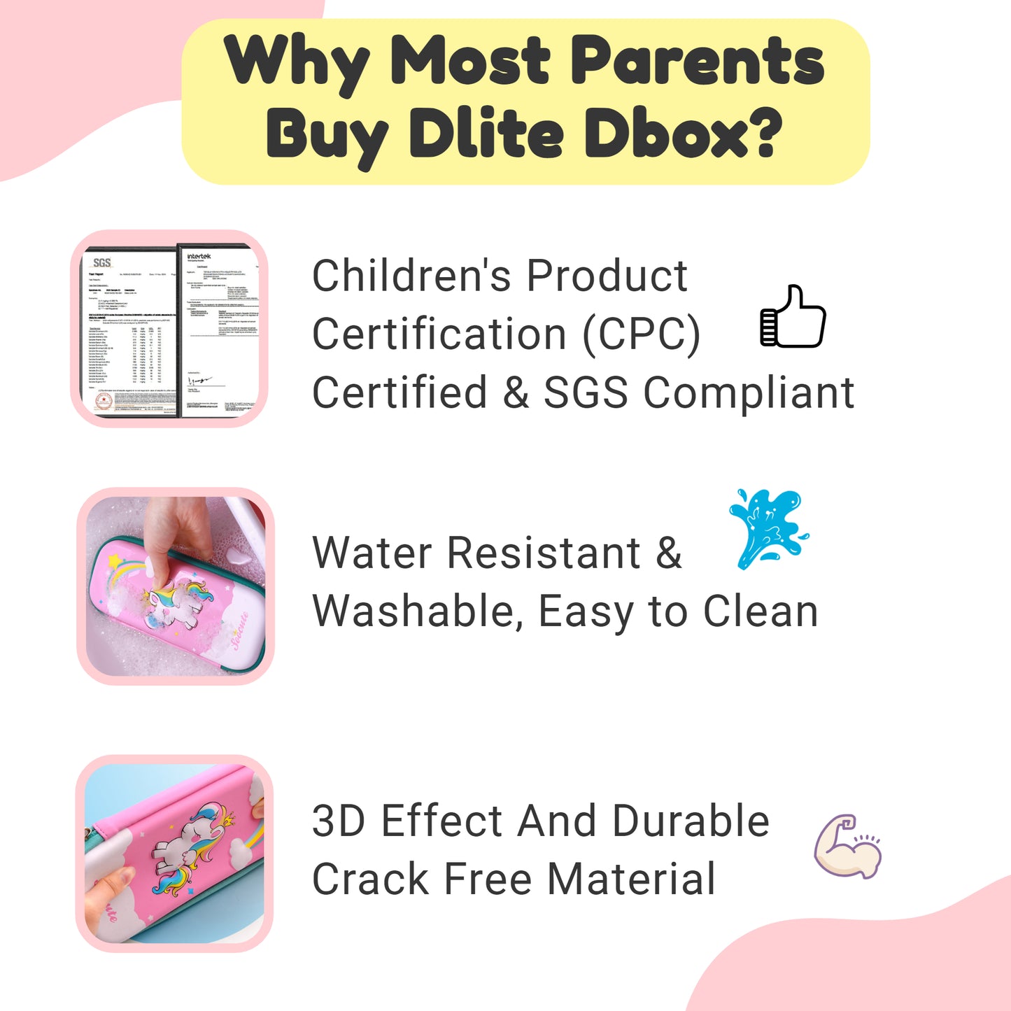 ✅ Dlite DBox Kids Pencil Case Waterproof Big 3D Pencil Box Goodie Bag Gifts Set Christmas Gifts
