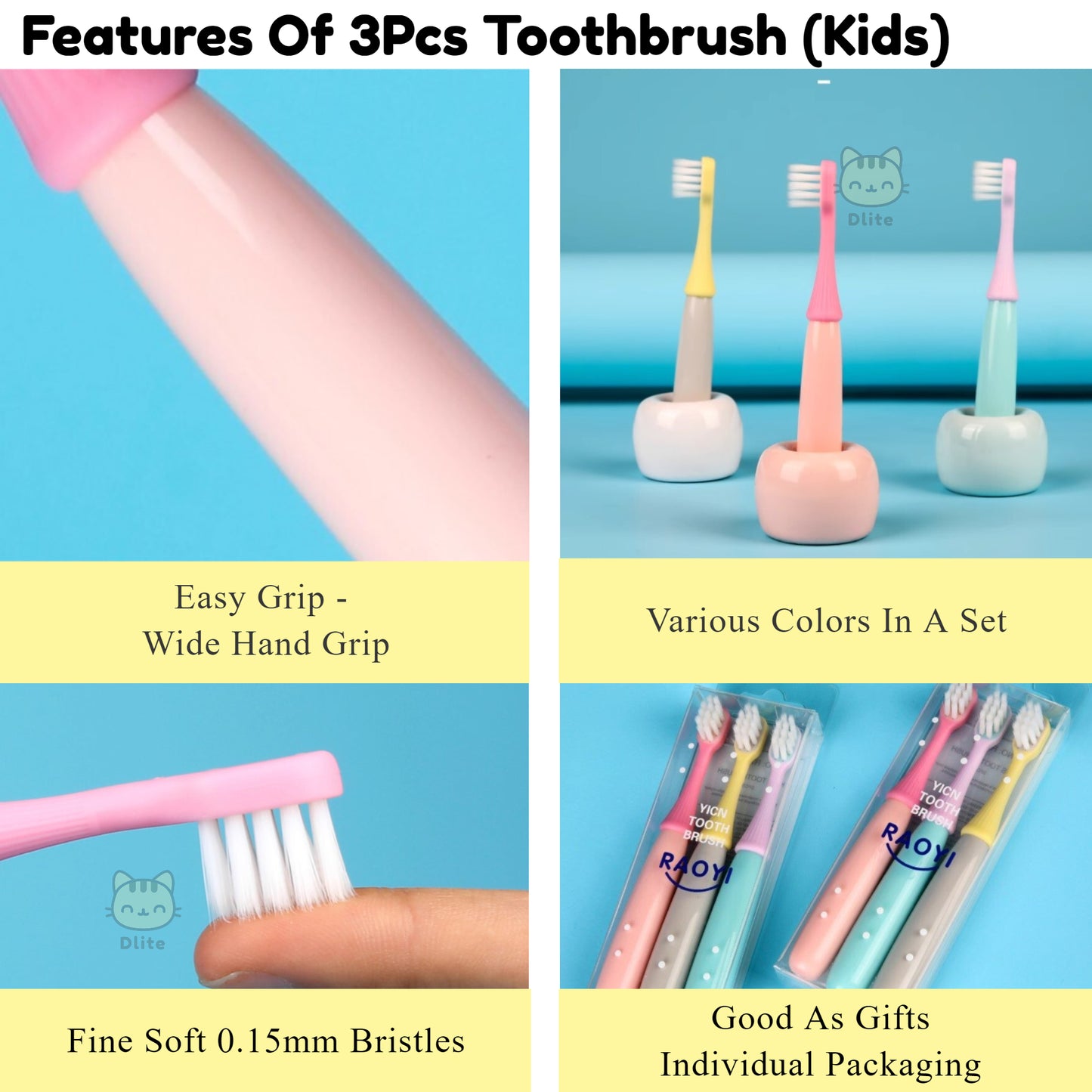 β
 Dlite DBrush Japan Quality Toothbrush Soft Bristles Oral Care Adults Toothbrush Kids Toothbrush 6-12 Y/O