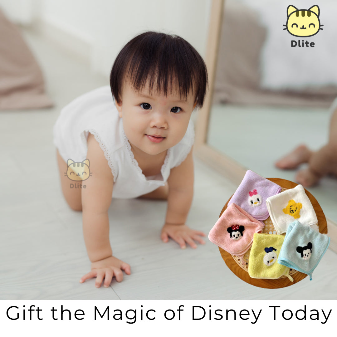 ✅Dlite DWipe Ultra Soft Baby Disney Kids Washcloth Handkerchief Burping Cloth Absorbent & Big 30cm x 30cm