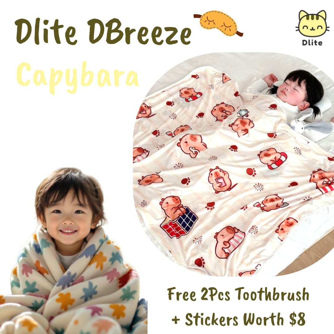 ✅ Dlite DHug Japan Fabric Kids Blanket 110*150cm Cooling Blanket Childcare Stroller Blanket