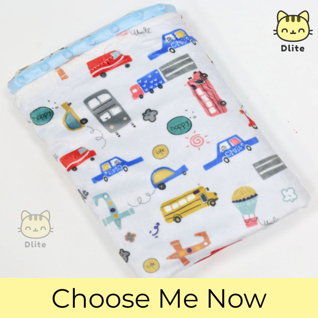 Dlite DHug Japan Quality Kids Blanket 110*150cm Childcare Blanket Minky Fleece Weighted Blanket