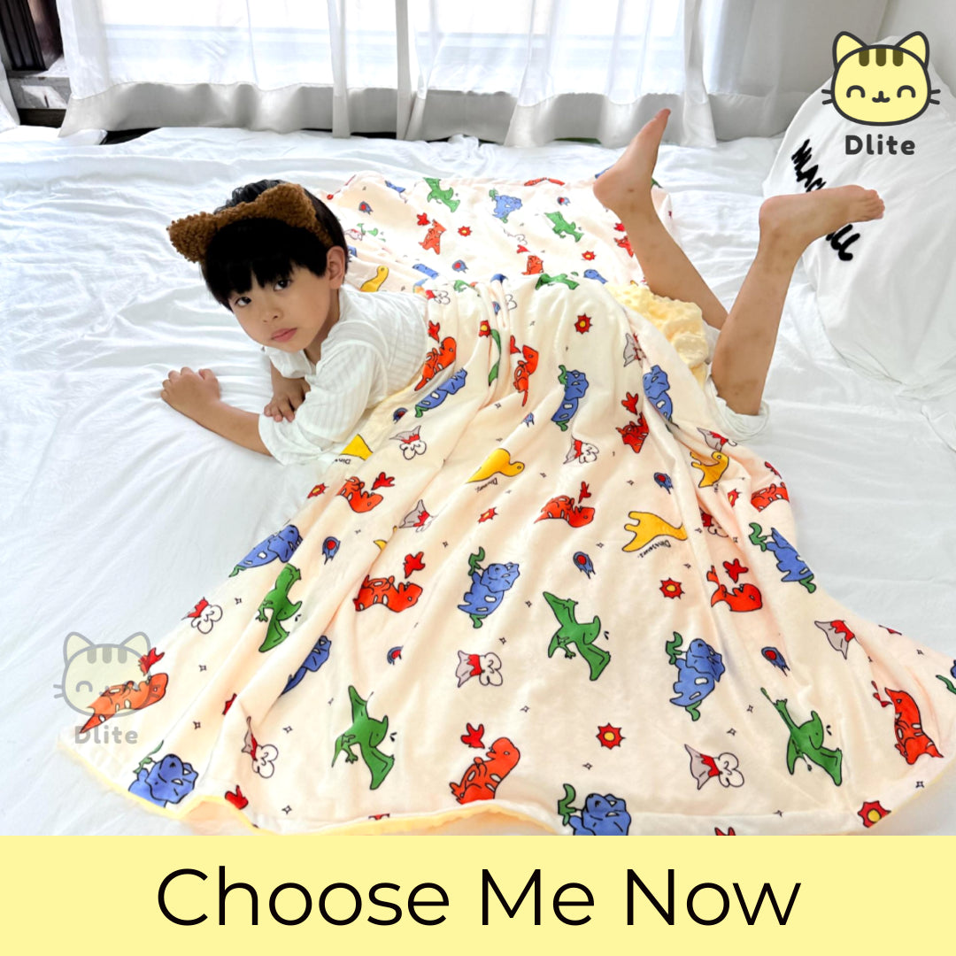 Dlite DHug Japan Quality Kids Blanket 110*150cm Childcare Blanket Minky Fleece Weighted Blanket