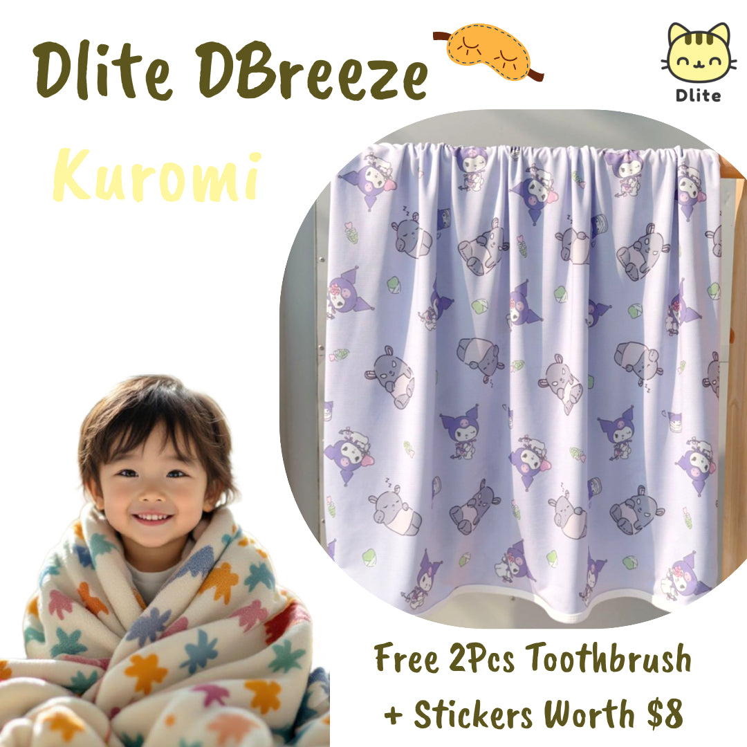 β
Dlite DBreeze Japan Fabric Kids Blanket 110*150cm Cooling Blanket Childcare Stroller Blanket
