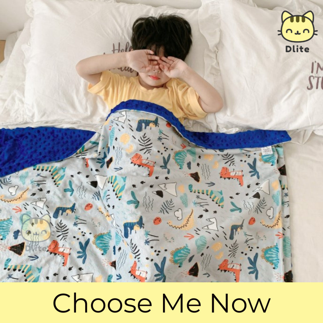 Dlite DHug Japan Quality Kids Blanket 110*150cm Childcare Blanket Minky Fleece Weighted Blanket