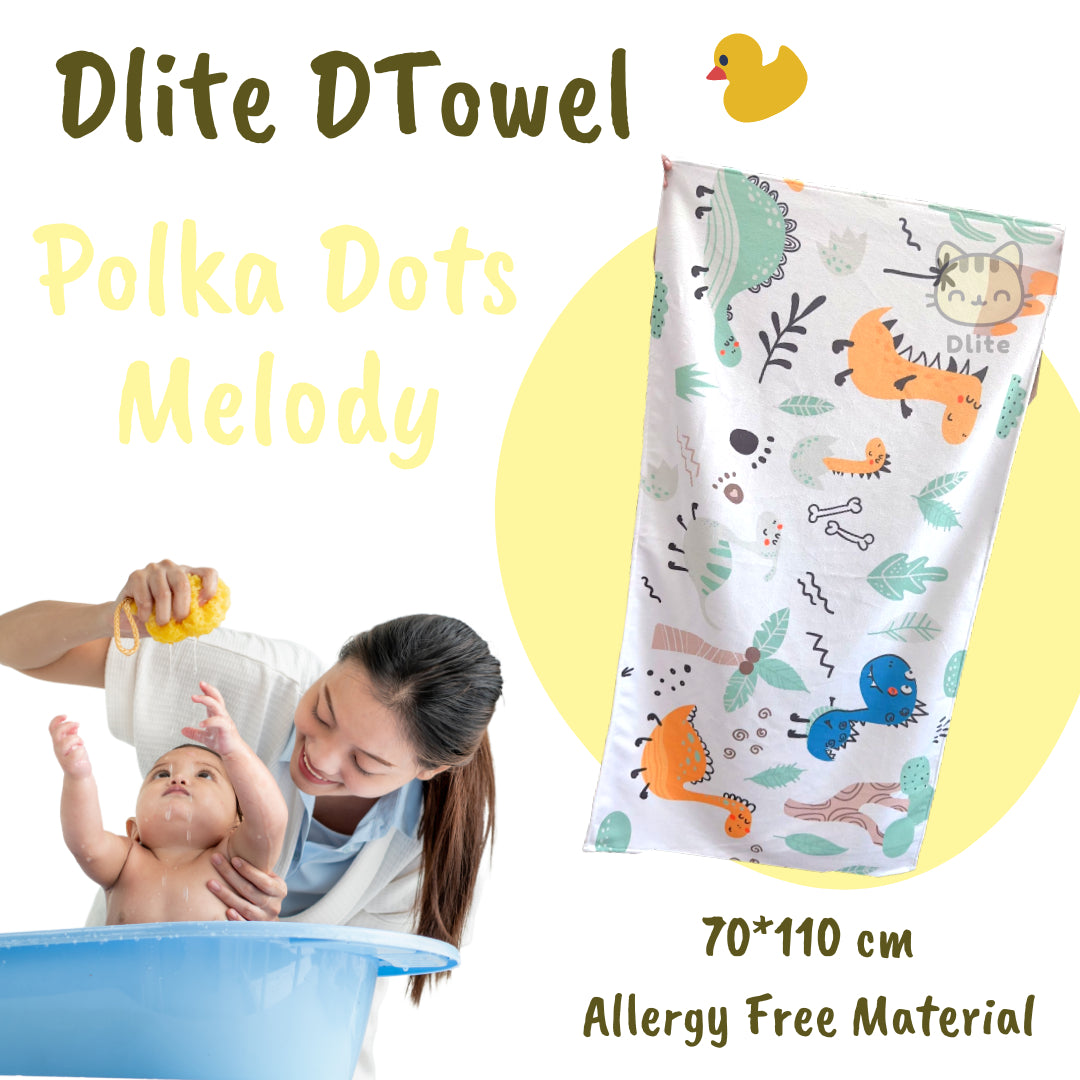✅ Dlite DTowel OEKO-Tex Certified Kids Towel Bath Swim Towel Childcare Towel Absorbent & Light 70*110cm