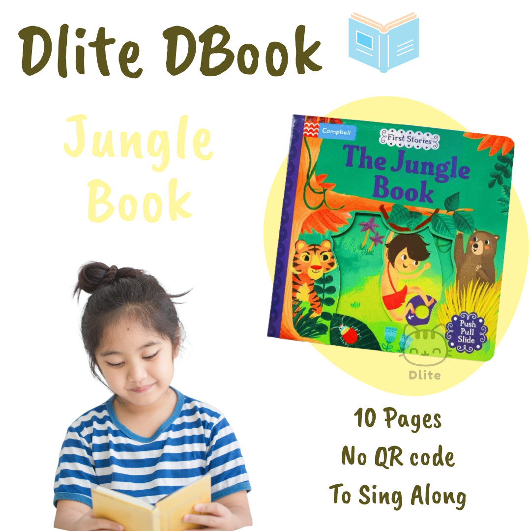 Dlite DBook Interactive Kids Storybook Popular Nursery Rhythm With Slide & Pull Kids Gift