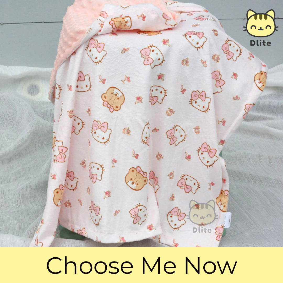 Dlite DHug Japan Quality Kids Blanket 110*150cm Childcare Blanket Minky Fleece Weighted Blanket