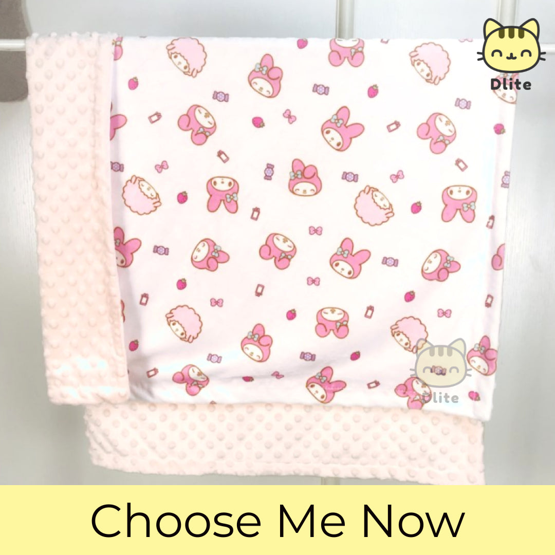Dlite DHug Japan Quality Kids Blanket 110*150cm Childcare Blanket Minky Fleece Weighted Blanket
