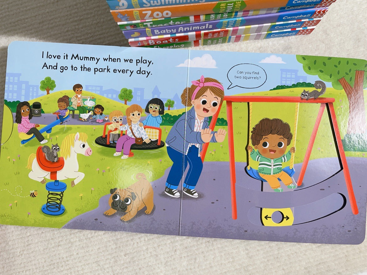 Dlite DBook Interactive Kids Storybook Popular Nursery Rhythm With Slide & Pull Kids Gift