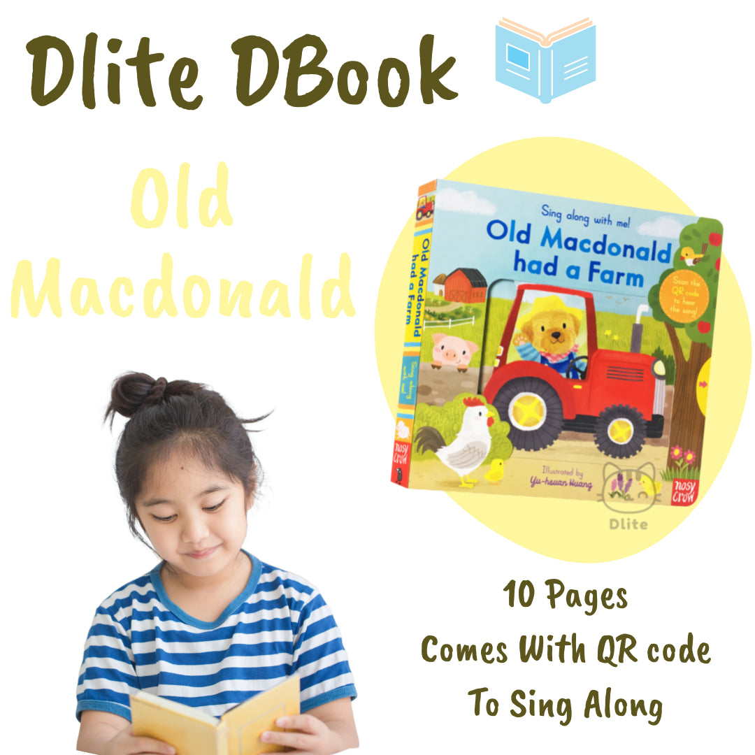 Dlite DBook Interactive Kids Storybook Popular Nursery Rhythm With Slide & Pull Kids Gift