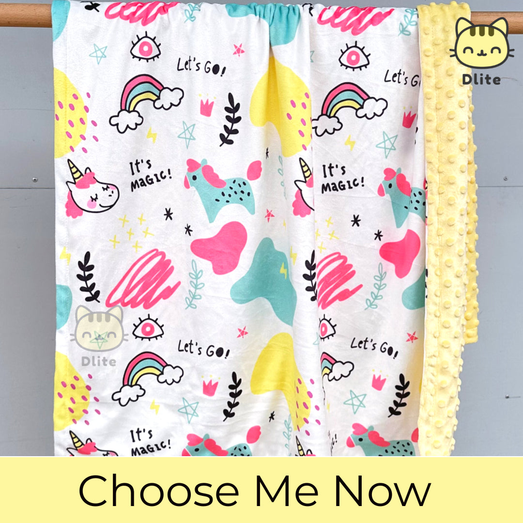 Dlite DHug Japan Quality Kids Blanket 110*150cm Childcare Blanket Minky Fleece Weighted Blanket