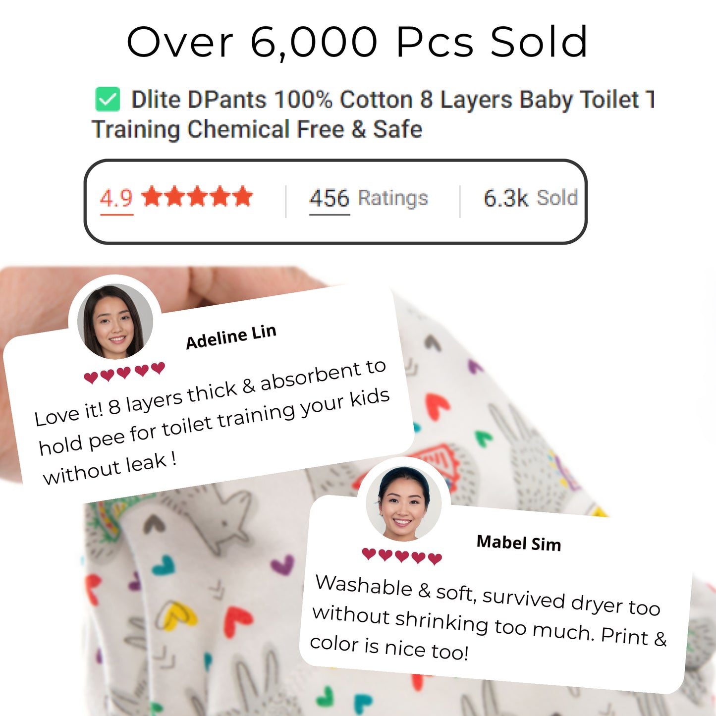 ✅ Dlite DPants 100% Cotton 8 Layers Baby Toilet Training Pants Potty Training Over 8,000+ Pieces Sold