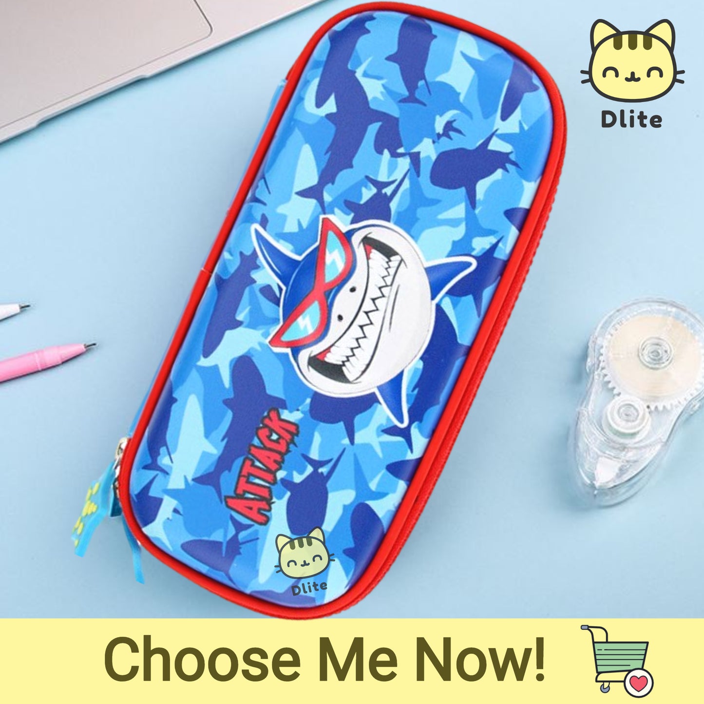 ✅ Dlite DBox Kids Pencil Case Waterproof Big 3D Pencil Box Goodie Bag Gifts Set Christmas Gifts