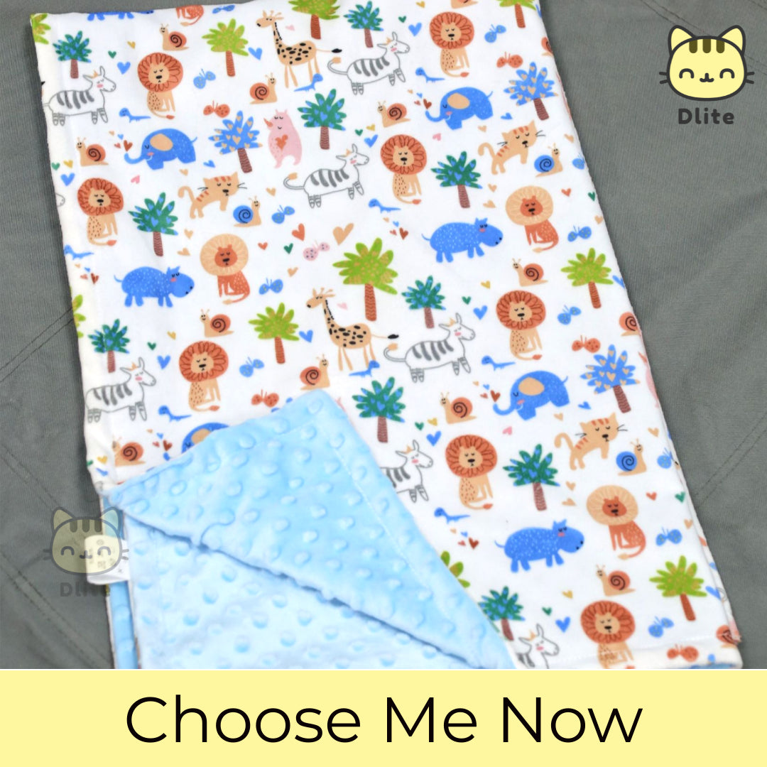 Dlite DHug Japan Quality Kids Blanket 110*150cm Childcare Blanket Minky Fleece Weighted Blanket