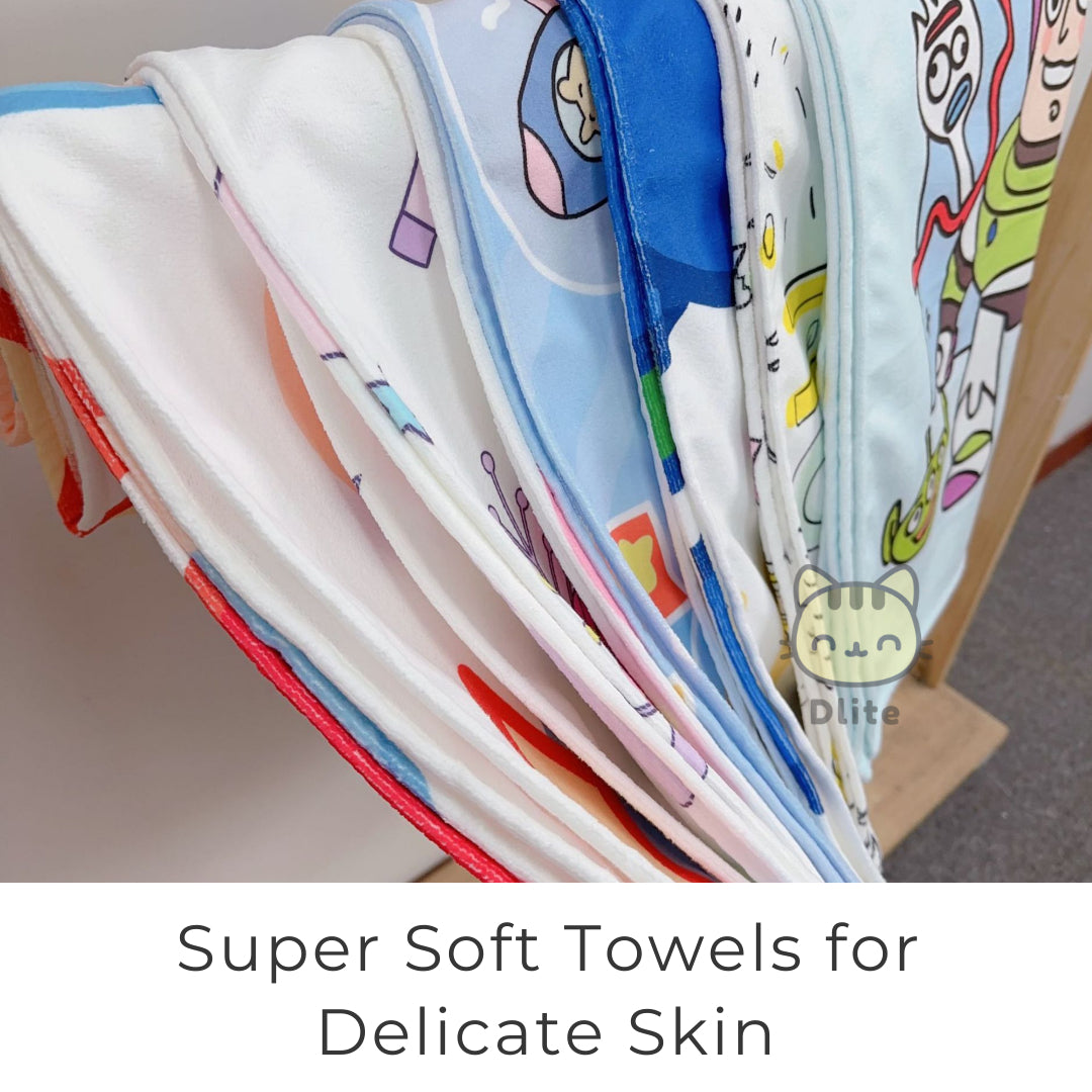 ✅ Dlite DTowel OEKO-Tex Certified Kids Towel Bath Swim Towel Childcare Towel Absorbent & Light 70*110cm