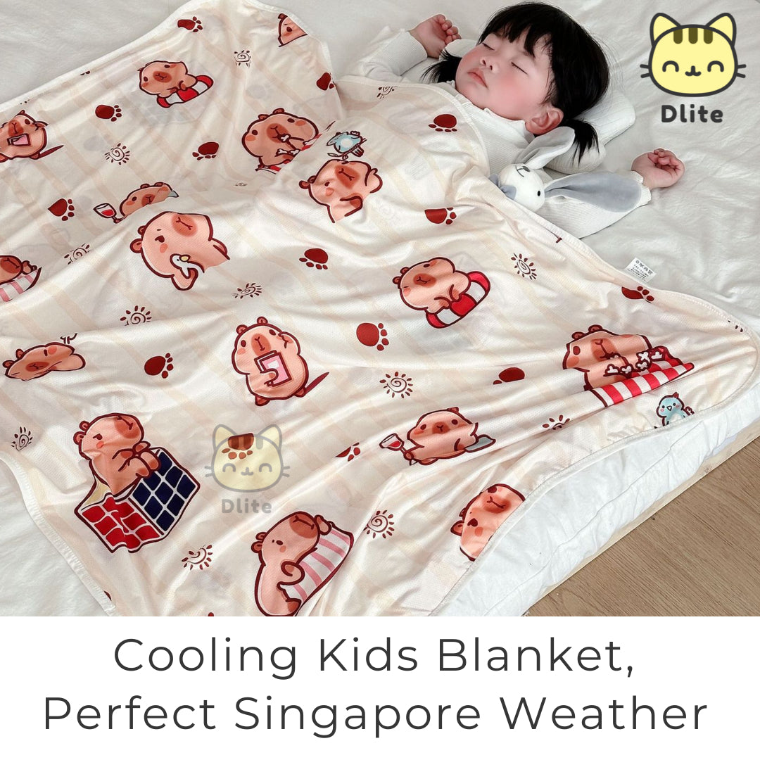 ✅ Dlite DHug Japan Fabric Kids Blanket 110*150cm Cooling Blanket Childcare Stroller Blanket