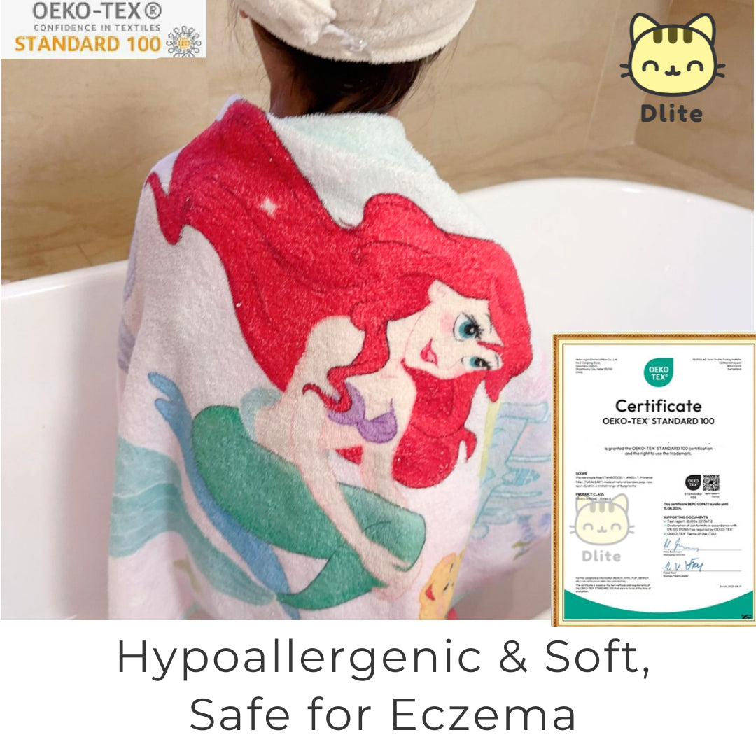 ✅ Dlite DTowel OEKO-Tex Certified Kids Towel Bath Swim Towel Childcare Towel Absorbent & Light 70*110cm