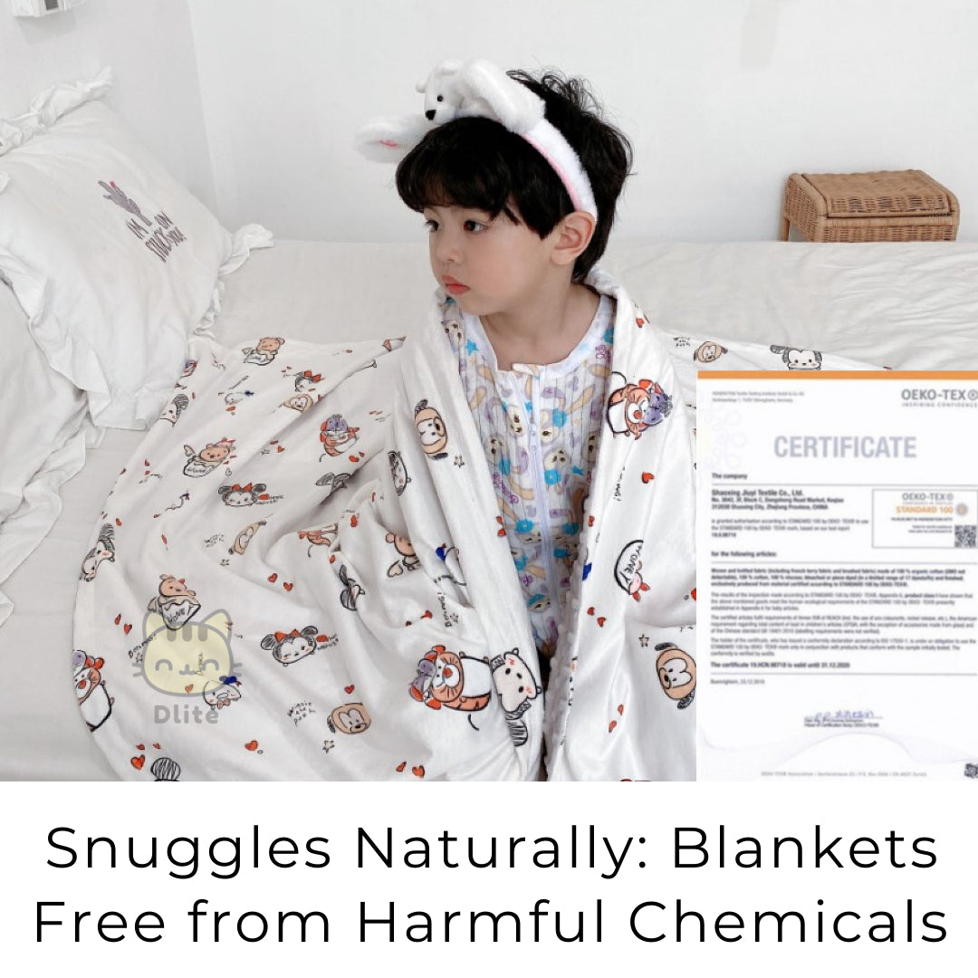 Dlite DHug Japan Quality Kids Blanket 110*150cm Childcare Blanket Minky Fleece Weighted Blanket