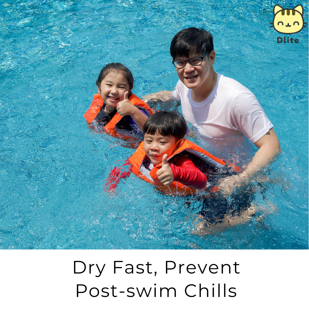 ✅ Dlite DTowel OEKO-Tex Certified Kids Towel Bath Swim Towel Childcare Towel Absorbent & Light 70*110cm