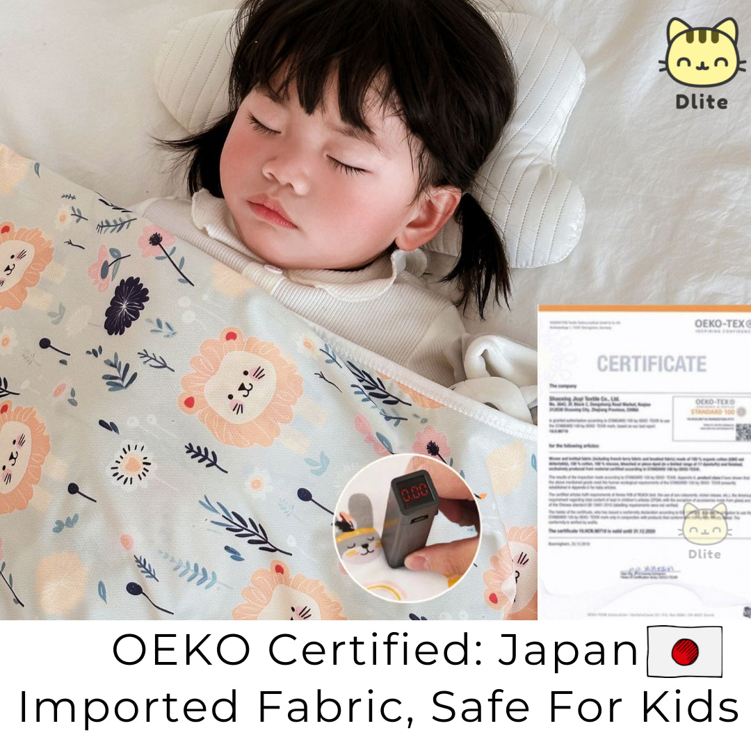 ✅ Dlite DHug Japan Fabric Kids Blanket 110*150cm Cooling Blanket Childcare Stroller Blanket