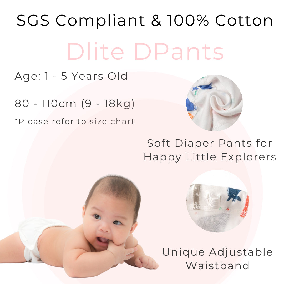 ✅ Dlite DPants 100% Cotton 8 Layers Baby Toilet Training Pants Potty Training Over 8,000+ Pieces Sold