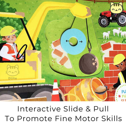 Dlite DBook Interactive Kids Storybook Popular Nursery Rhythm With Slide & Pull Kids Gift