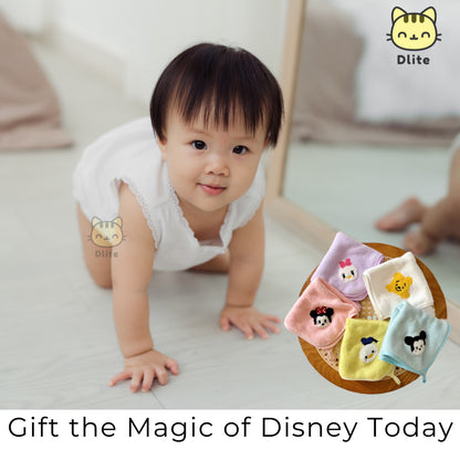 ✅Dlite DWipe Ultra Soft Baby Disney Kids Washcloth Handkerchief Burping Cloth Absorbent & Big 30cm x 30cm