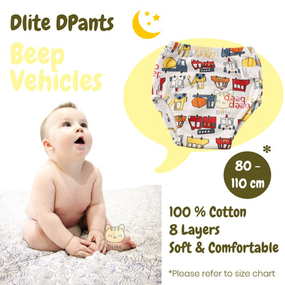 ✅ Dlite DPants 100% Cotton 8 Layers Baby Toilet Training Pants Potty Training Over 8,000+ Pieces Sold