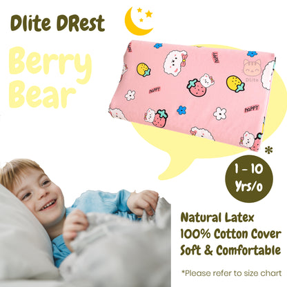 ✅ Dlite DRest Natural Latex Pillow 100% Cotton Pillowcase Kids Pillow 42*27*6cm SGS Compliant