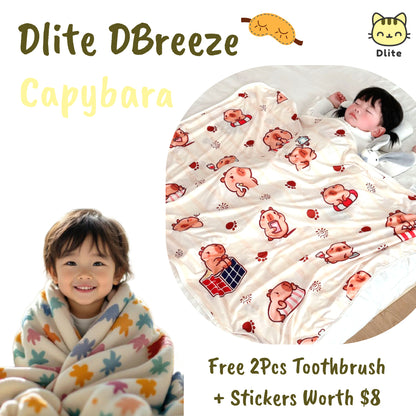 ✅ Dlite DHug Japan Fabric Kids Blanket 110*150cm Cooling Blanket Childcare Stroller Blanket