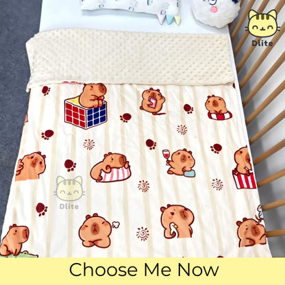 Dlite DHug Japan Quality Kids Blanket 110*150cm Childcare Blanket Minky Fleece Weighted Blanket