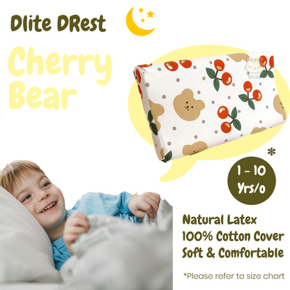 ✅ Dlite DRest Natural Latex Pillow 100% Cotton Pillowcase Kids Pillow 42*27*6cm SGS Compliant