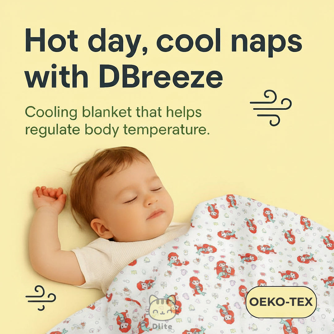 ✅ Dlite DBreeze Japan Fabric Kids Blanket 110*150cm Cooling Blanket Childcare Stroller Blanket