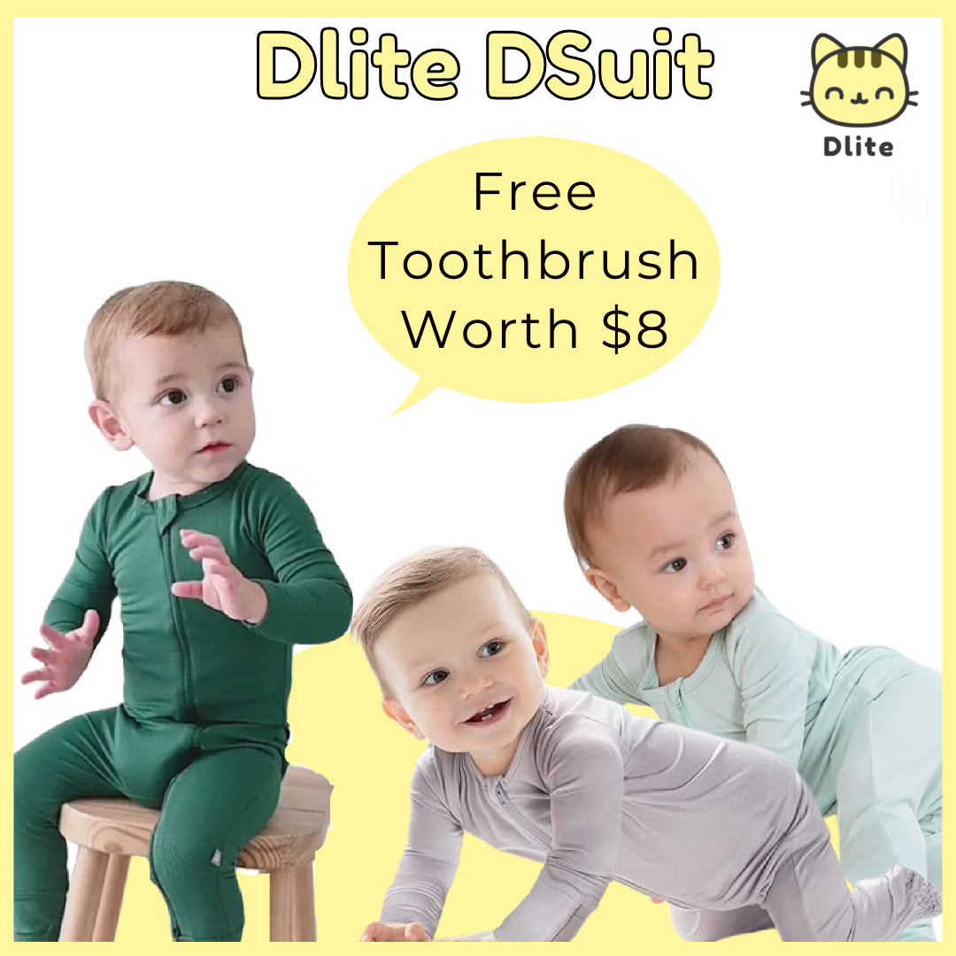 ✅Dlite DSuit OEKO Tex Organic Bamboo Kids Sleepsuit Footed Pyjamas Hypo Allergenic & Anti Bacterial