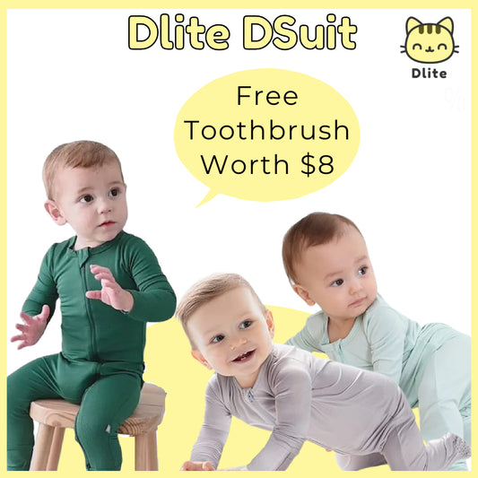 ✅Dlite DSuit OEKO Tex Organic Bamboo Kids Sleepsuit Footed Pyjamas Hypo Allergenic & Anti Bacterial