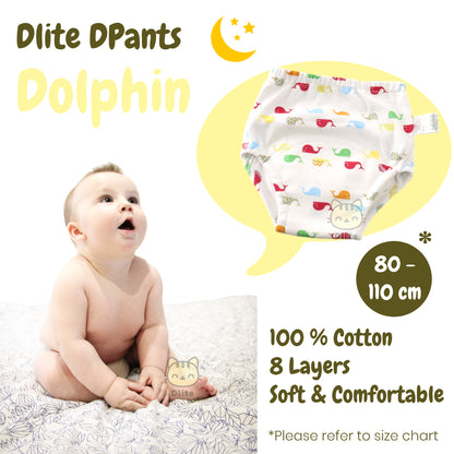 ✅ Dlite DPants 100% Cotton 8 Layers Baby Toilet Training Pants Potty Training Over 8,000+ Pieces Sold