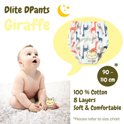 ✅ Dlite DPants 100% Cotton 8 Layers Baby Toilet Training Pants Potty Training Over 8,000+ Pieces Sold