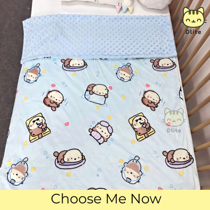 Dlite DHug Japan Quality Kids Blanket 110*150cm Childcare Blanket Minky Fleece Weighted Blanket