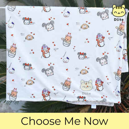 Dlite DHug Japan Quality Kids Blanket 110*150cm Childcare Blanket Minky Fleece Weighted Blanket