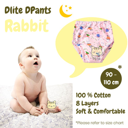 ✅ Dlite DPants 100% Cotton 8 Layers Baby Toilet Training Pants Potty Training Over 8,000+ Pieces Sold