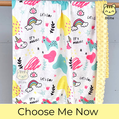 Dlite DHug Japan Quality Kids Blanket 110*150cm Childcare Blanket Minky Fleece Weighted Blanket