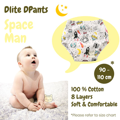 ✅ Dlite DPants 100% Cotton 8 Layers Baby Toilet Training Pants Potty Training Over 8,000+ Pieces Sold