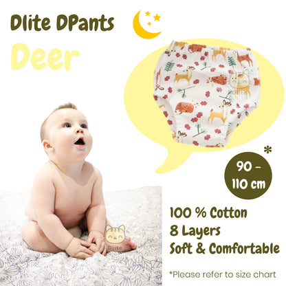 ✅ Dlite DPants 100% Cotton 8 Layers Baby Toilet Training Pants Potty Training Over 8,000+ Pieces Sold
