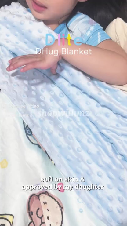 Dlite DHug Japan Quality Kids Blanket 110*150cm Childcare Blanket Minky Fleece Weighted Blanket